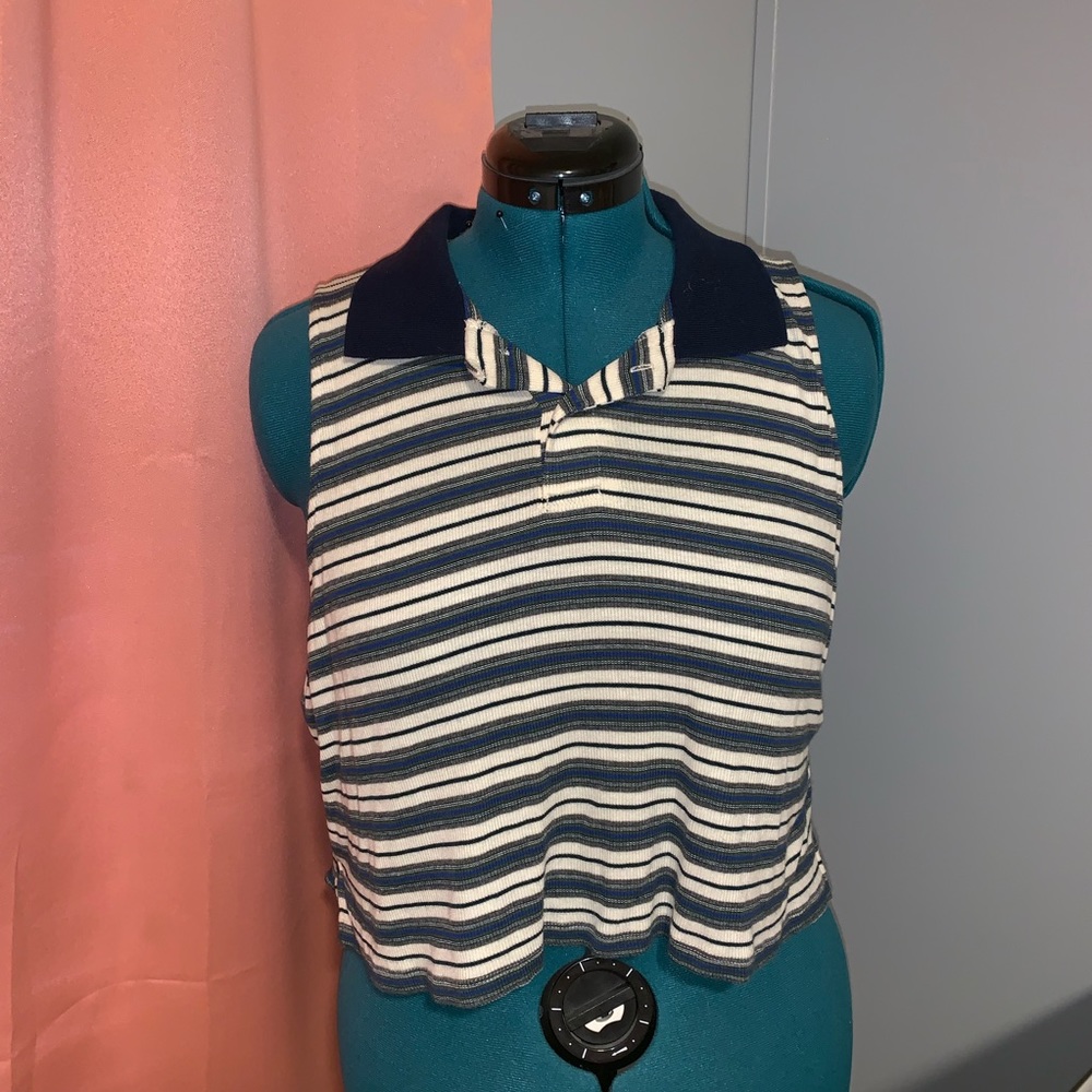 Wild Fable Striped Sleeveless Crop Top